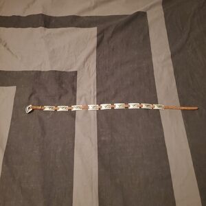 Women's Texas Country Longhorn Size 28 Inch Brown Silver Belt